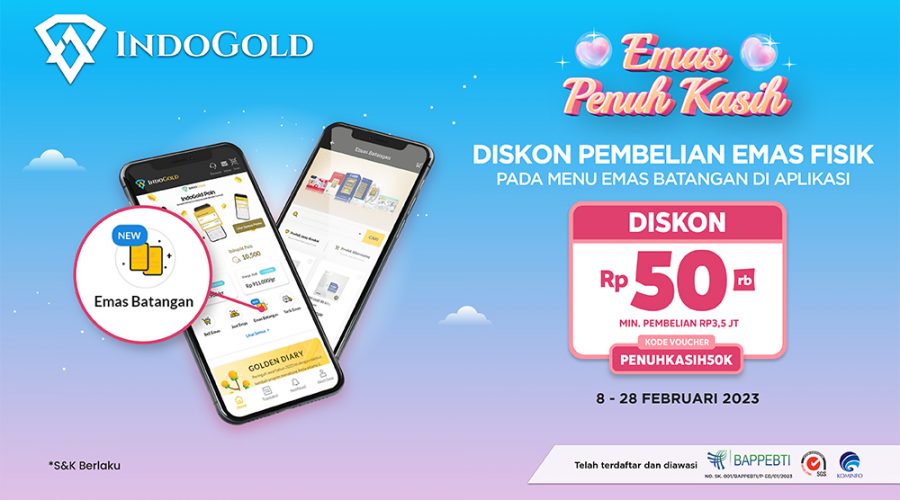 Newsletter IndoGold Promo Emas Penuh Kasih Februari