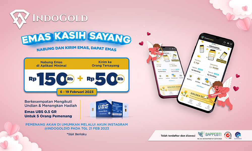 IndoGold Newsletter Spesial Promo Bulan Kekasih 1 Februari