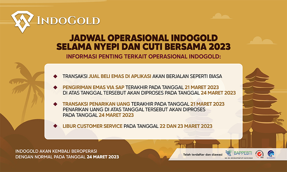 Newsletter IndoGold Pengumuman Libur Nyepi Maret 2023