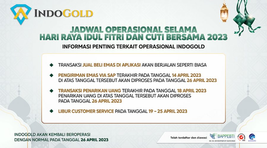 Newsletter IndoGold Pengumuman Libur Idul Fitri April 2023 1