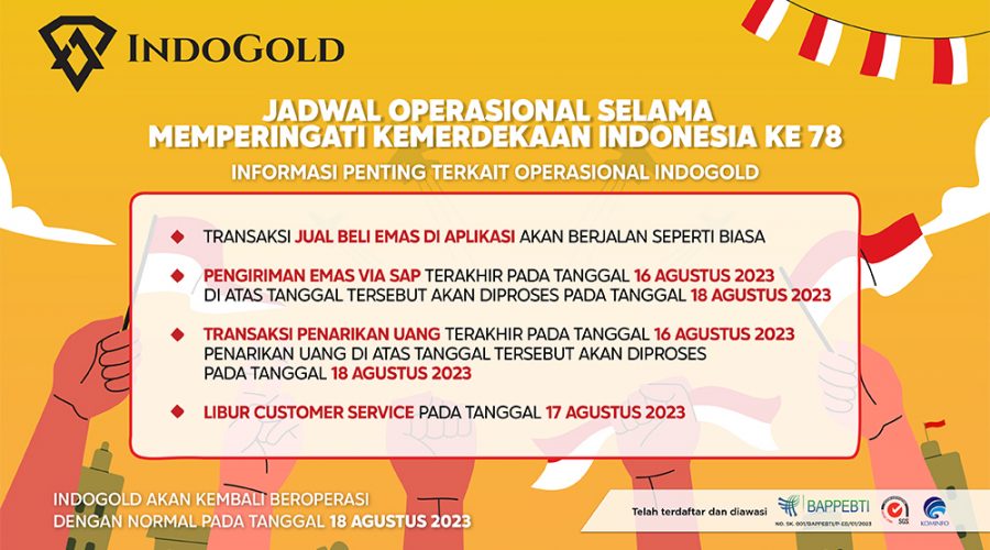 Newsletter IndoGold Kemerdekaan Indonesia 78 Agustus 2023