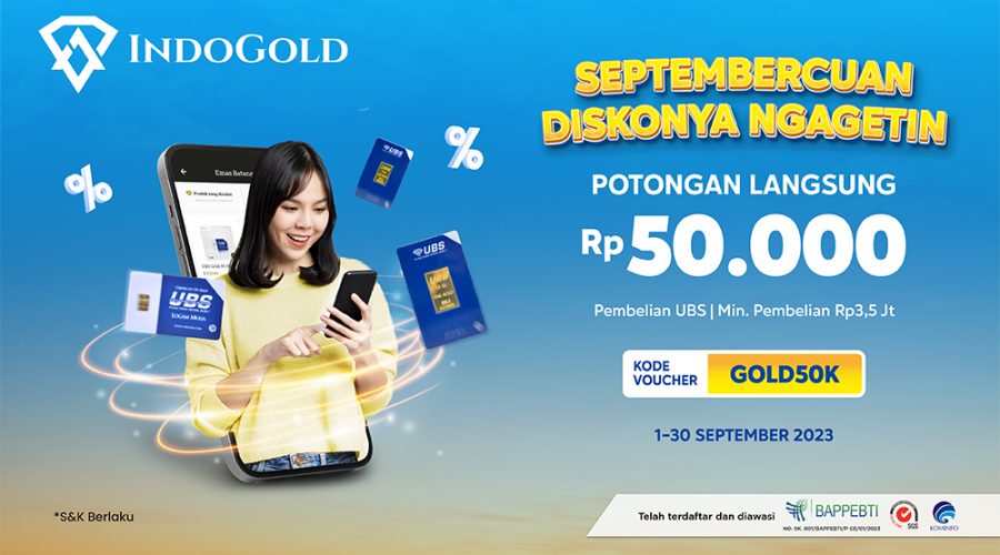 Newsletter IndoGold JEC Potongan Langsung 30RB September 2023