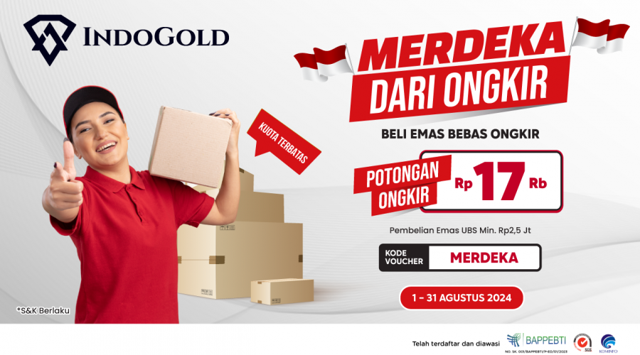 Newsletter IndoGold Spesial Bebas Ongkir Agustus 2024