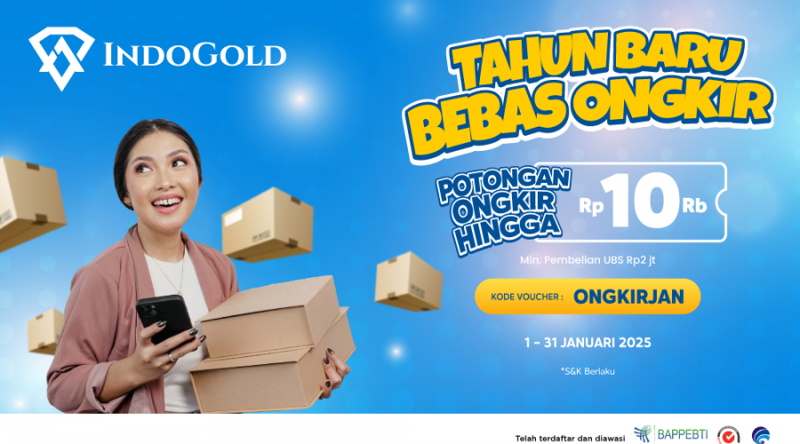 Newsletter IndoGold Spesial Bebas Ongkir Jan 2025